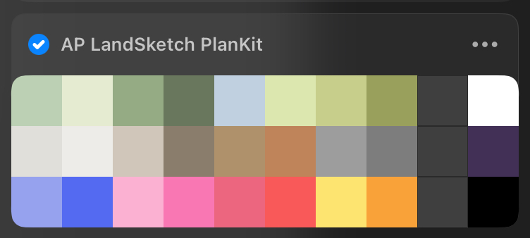 AP LandSketch — Farbpalette